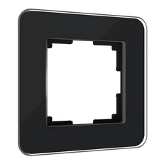 Изображение Рамка из стекла на 1 пост Elite черный W0012448