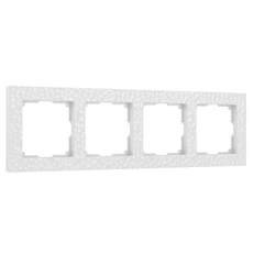 Изображение Рамка на 4 поста Hammer (белый) W0042401