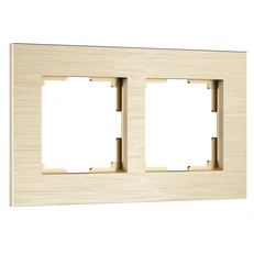 Изображение Рамка на 2 поста AluMax (шампань) W0023511